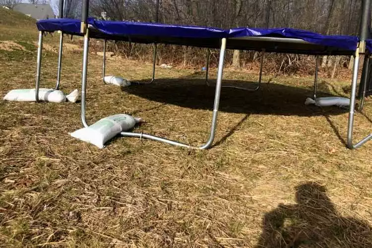 Adding weight to the trampoline