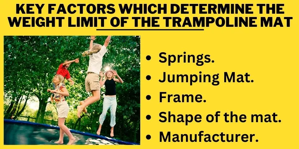 Key factors which determine the weight limit of the Trampoline Mat