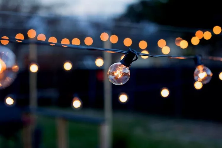 How do you hang outdoor lights indoors