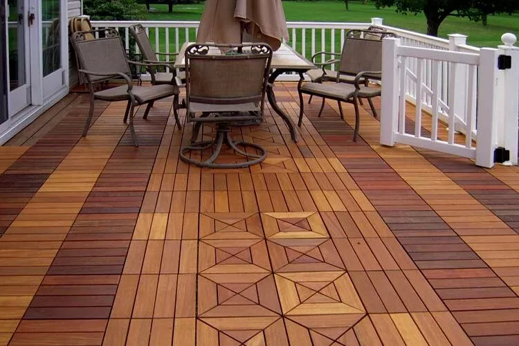 What surface can you put deck tiles on