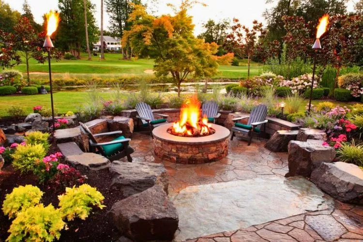 How much space do you need for a fire pit and seating